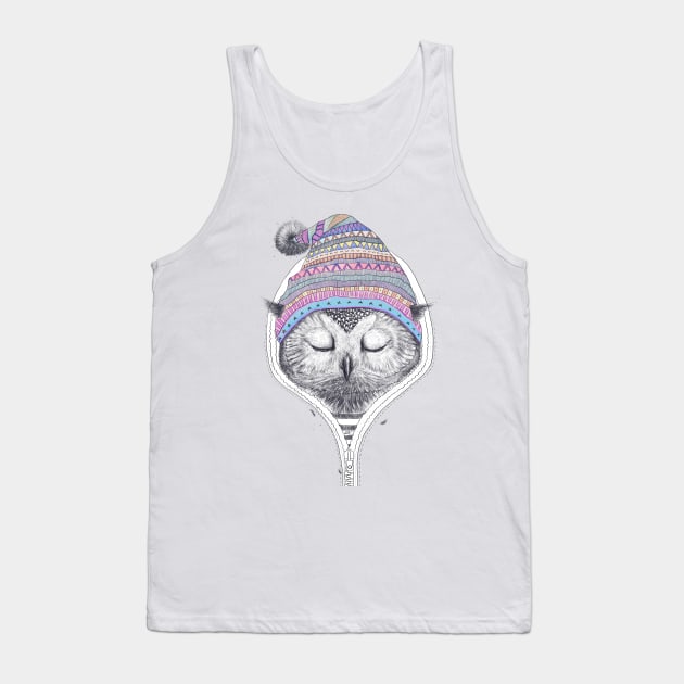 Winter owl Tank Top by kodamorkovkart